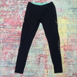 Kyodan Black and Teal Active Leggings